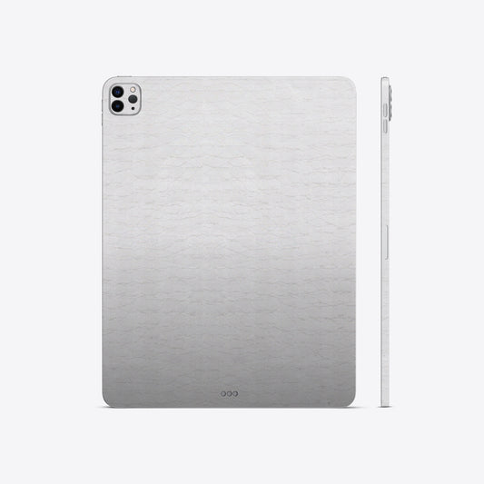 Elegant Crocodile Shiny Leather Silver Textured iPad & Tablet Skins | Stylish Protection for Your Devices
