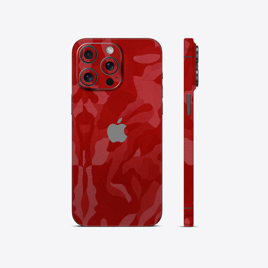 Red Camouflage Textured Mobile Skin - Bold & Rugged Protection