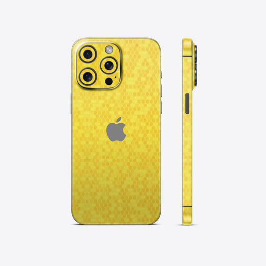 Honeycomb Yellow Textured Mobile Skin - Bold & Stylish Protection