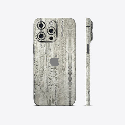 Silver Strip Concrete Marble Mobile Skin - Sleek & Industrial Design