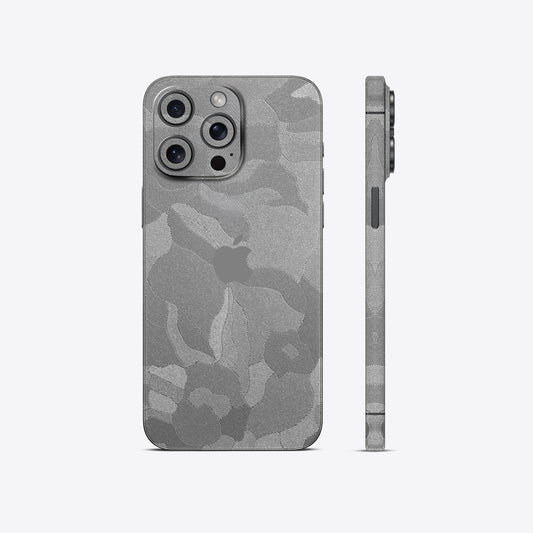 Silver Camouflage Textured Mobile Skin - Sleek & Modern Protection