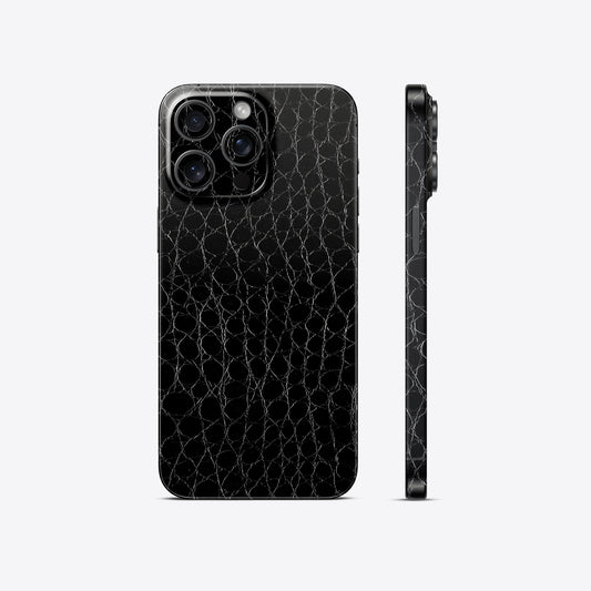 Black Alligator Premium Mobile Skin - Luxurious & Durable Protection