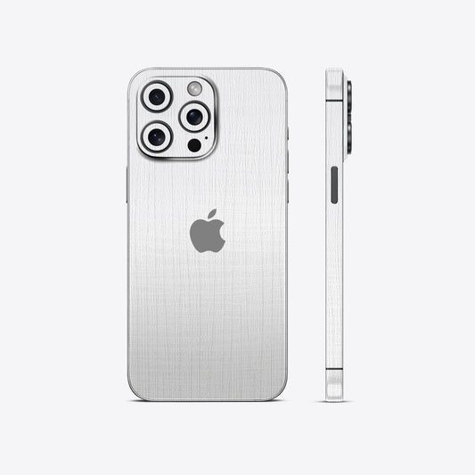 White Fabric Textured Mobile Skin - Soft & Durable Fabric Feel