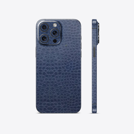 Crocodile Leather Blue Glossy Mobile Skin - Bold & Stylish Protection