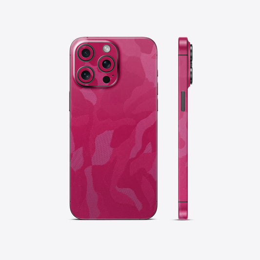 Pink Camouflage Textured Mobile Skin - Stylish & Durable Protection