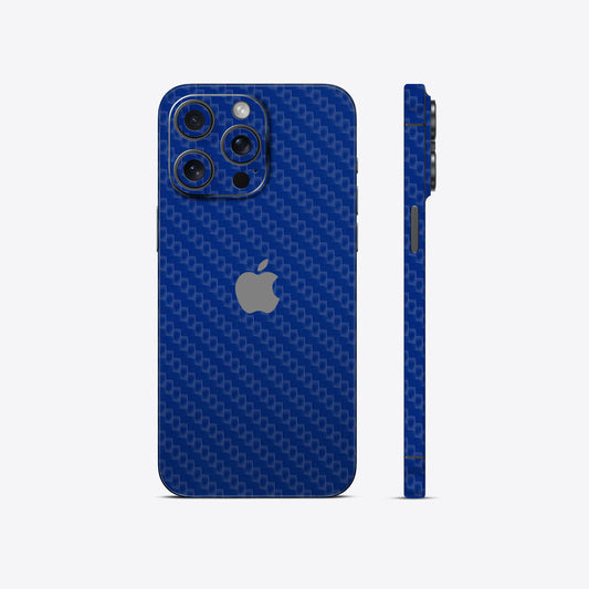 Blue Carbon Fiber Textured Mobile Skin - Sleek & Durable Protection