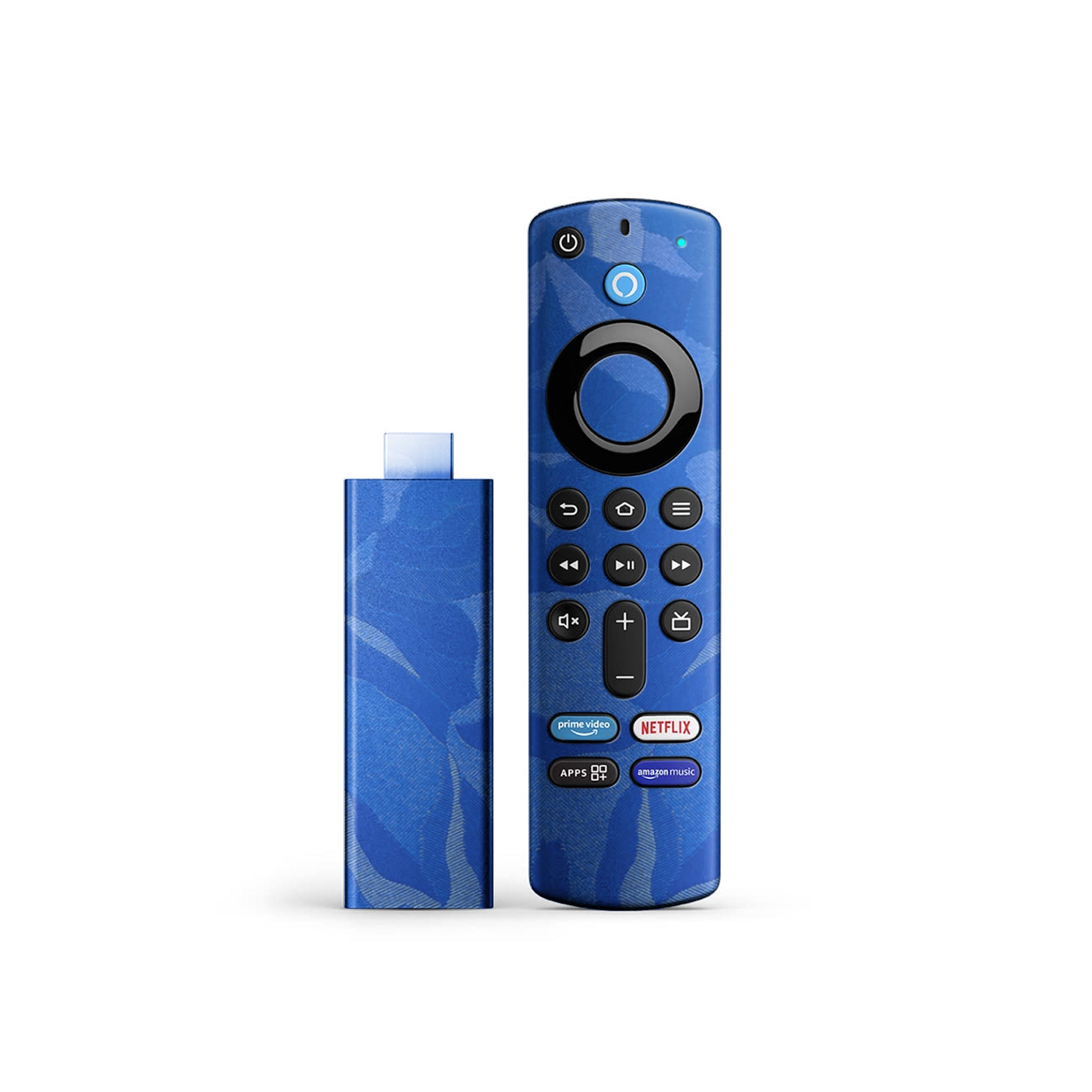Camouflage Blue Shiny Textured Material