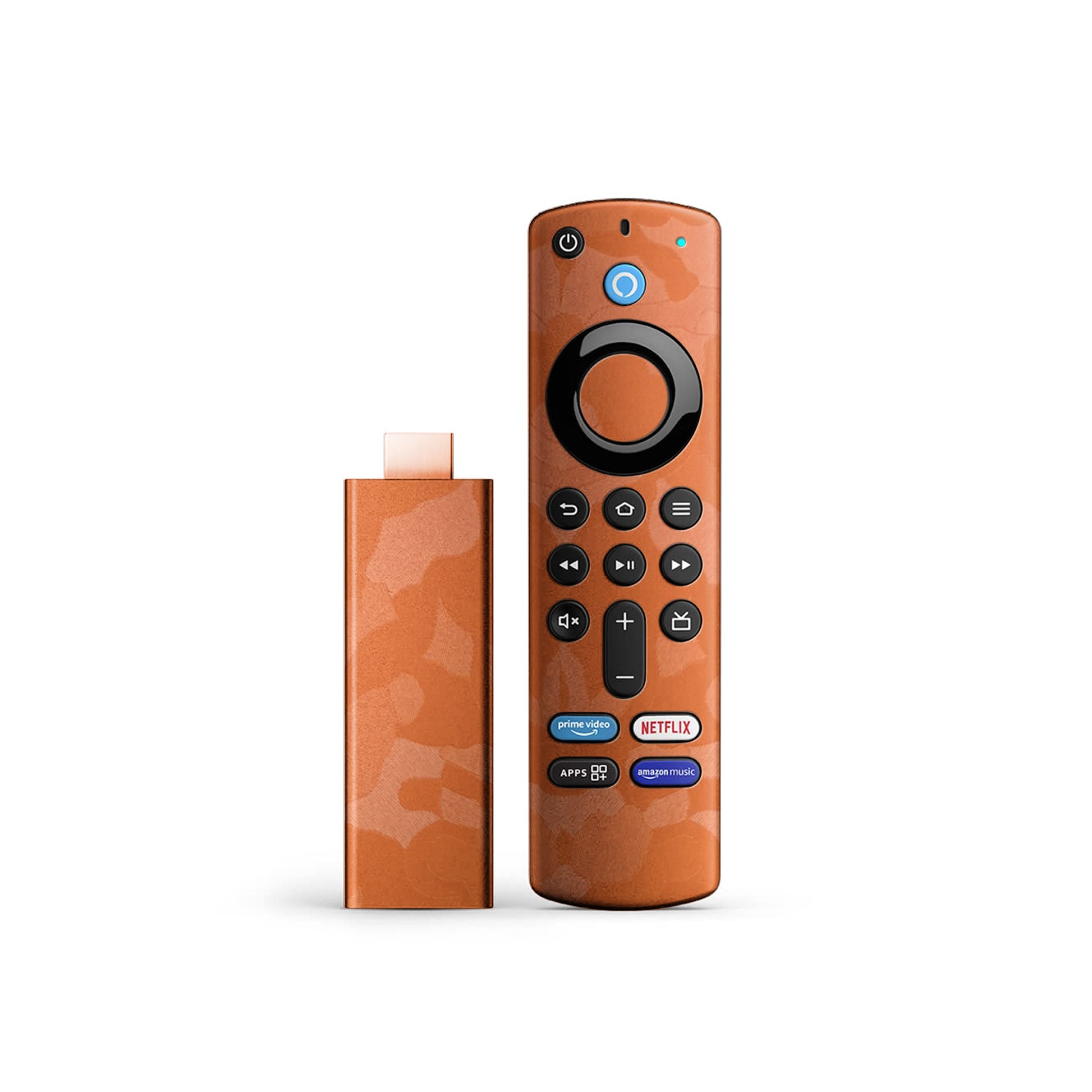 Camouflage Orange Shiny Textured Material