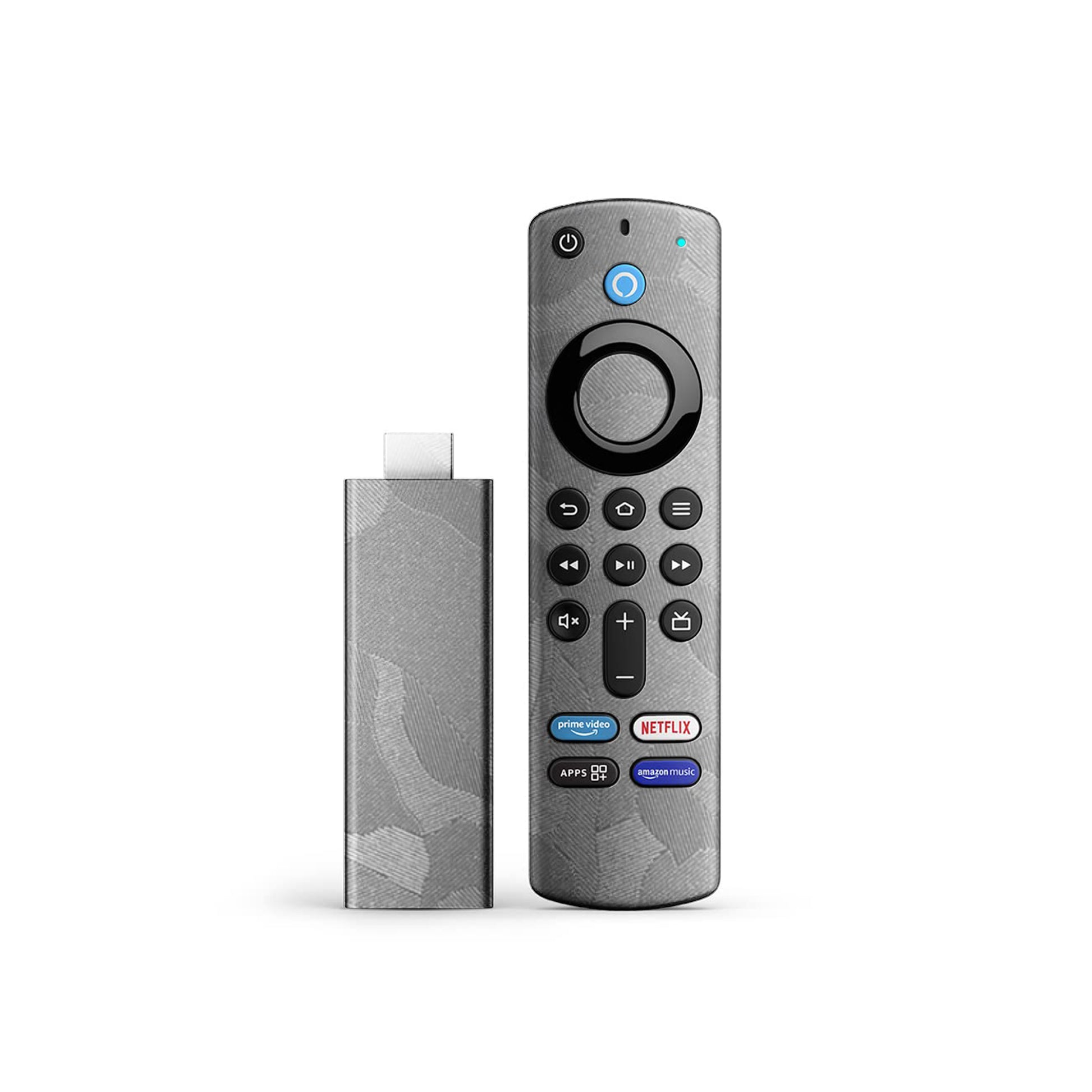 Camouflage Silver Shiny Textured Material