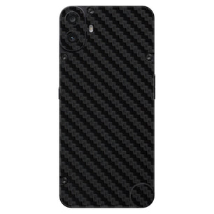 Black Carbon Fiber Textured Mobile Skin - Sleek & Ultra-Durable Protection