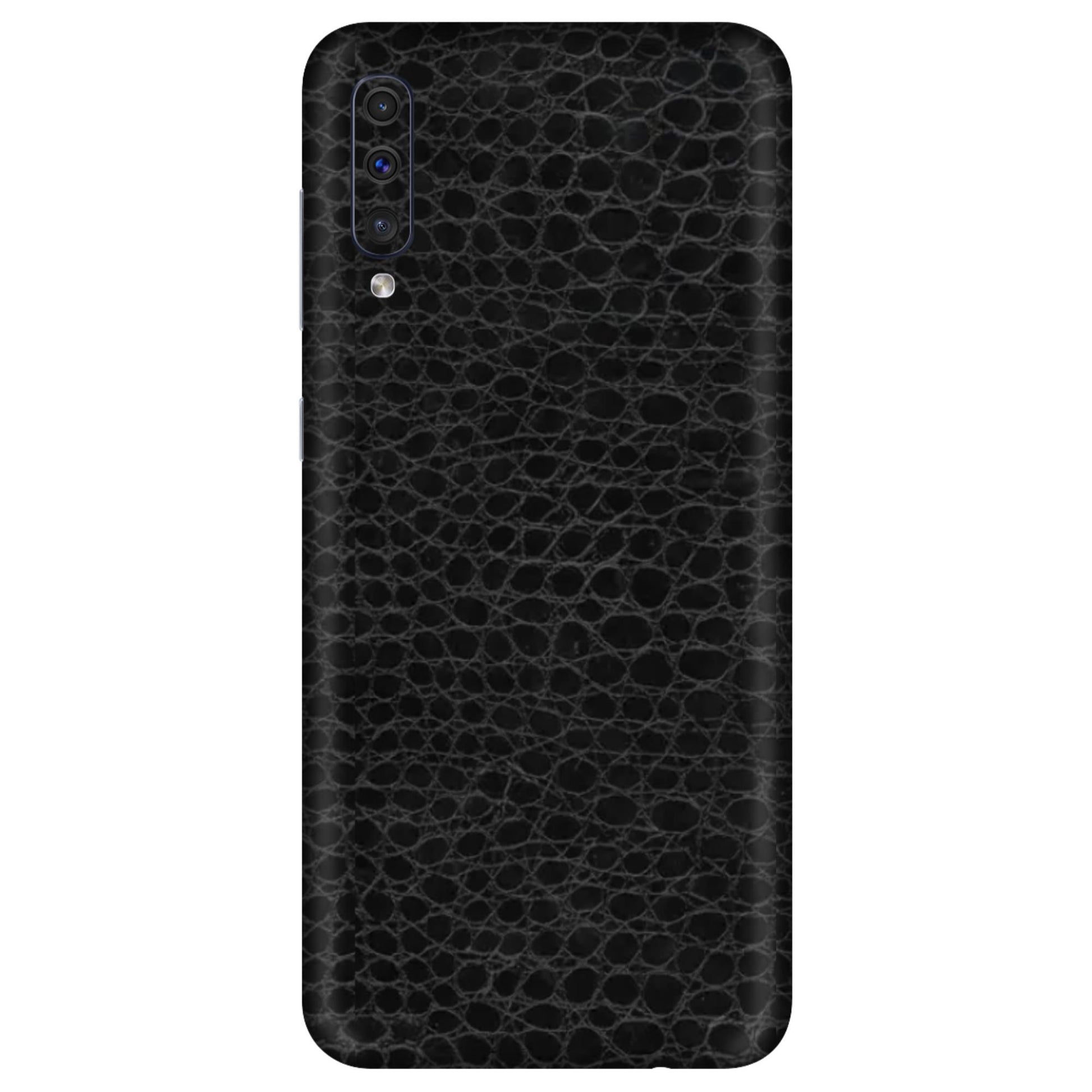 Crocodile Leather Black Glossy Mobile Skin - Sleek & Premium Protection