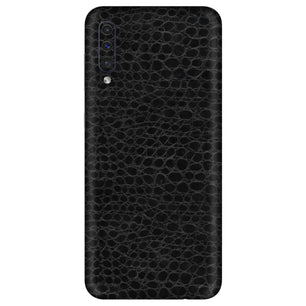 Crocodile Leather Black Glossy Mobile Skin - Sleek & Premium Protection