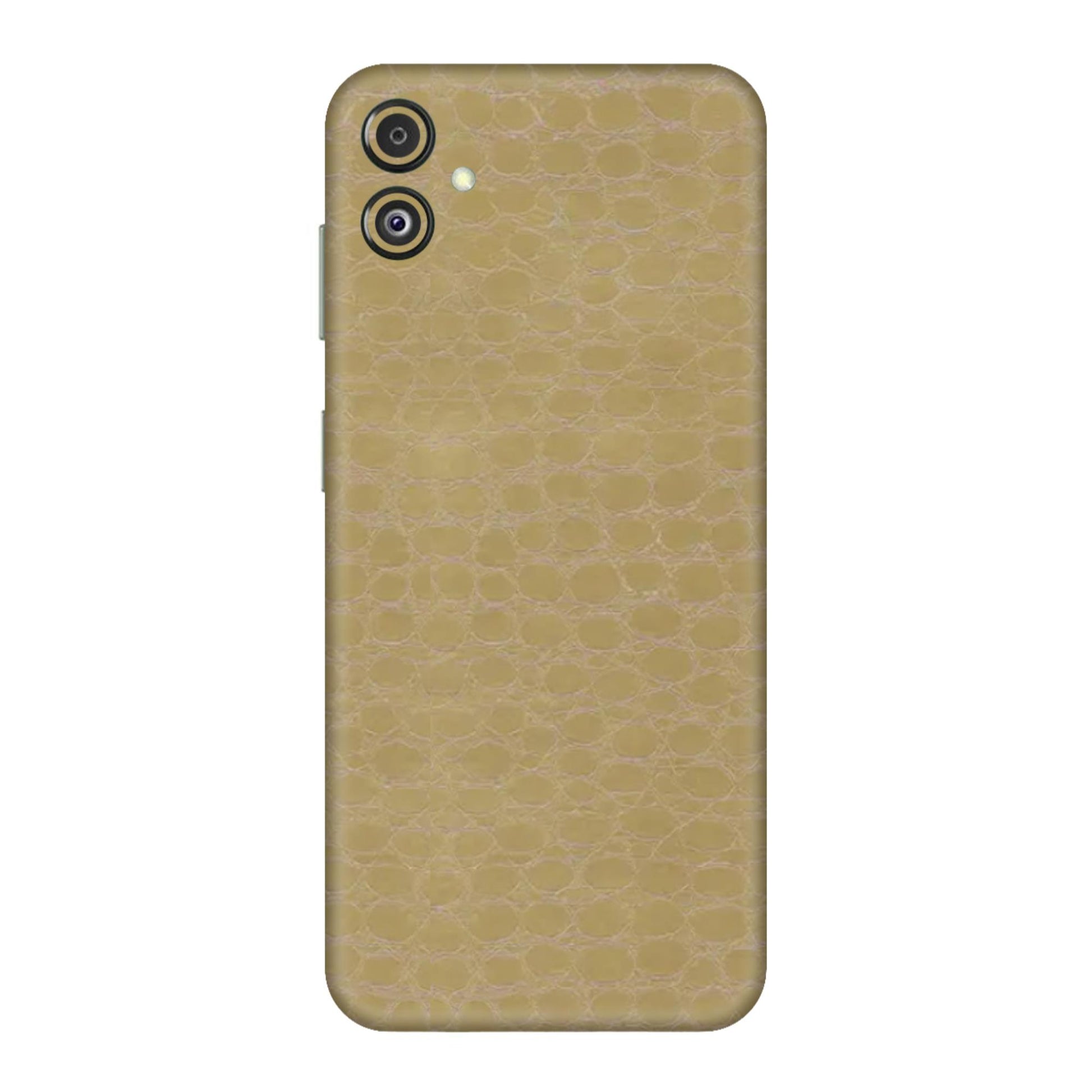 Crocodile Leather Gold Glossy Mobile Skin - Elegant & Durable Protection