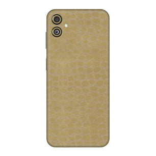 Crocodile Leather Gold Glossy Mobile Skin - Elegant & Durable Protection
