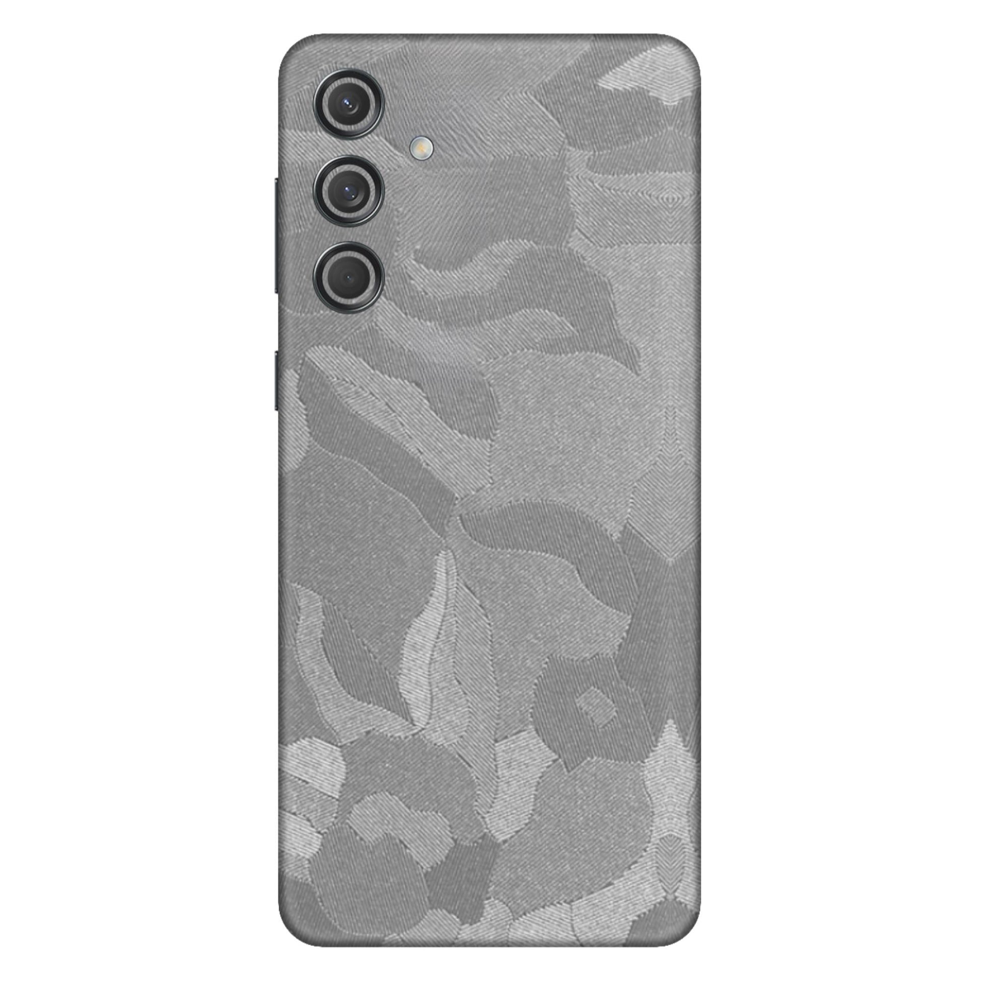 Silver Camouflage Textured Mobile Skin - Sleek & Modern Protection