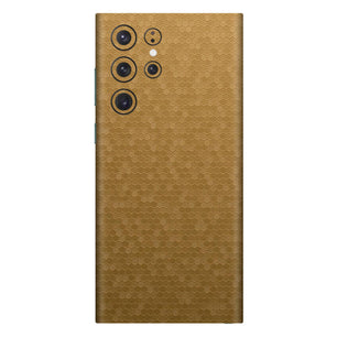 Premium Gold Honeycomb Texture Mobile Skin – Durable & Stylish Protection by Oracle