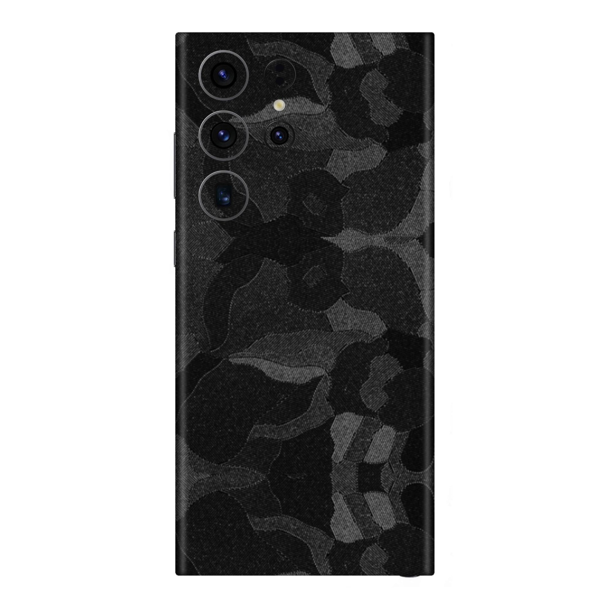 Black Camouflage Textured Mobile Skin - Bold &amp; Tactical Design