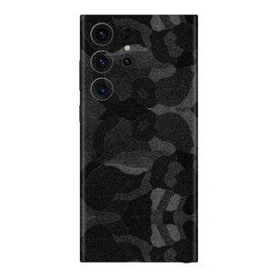 Black Camouflage Textured Mobile Skin - Bold & Tactical Design