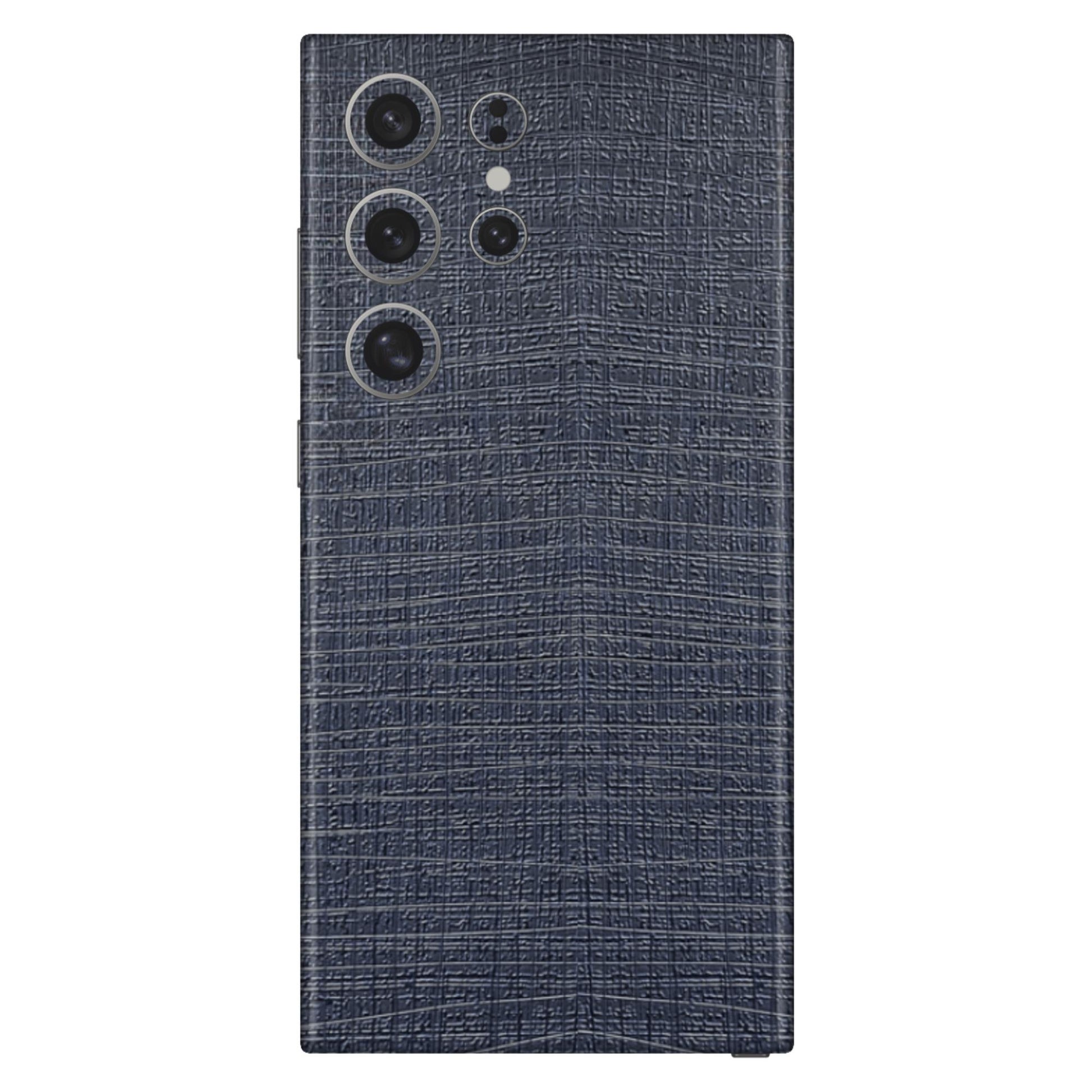 Blue Fabric Textured Mobile Skin - Stylish &amp; Durable Fabric Feel