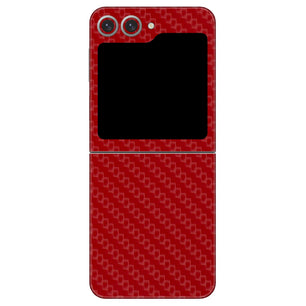 Red Carbon Fiber Textured Mobile Skin - Sleek & Durable Protection
