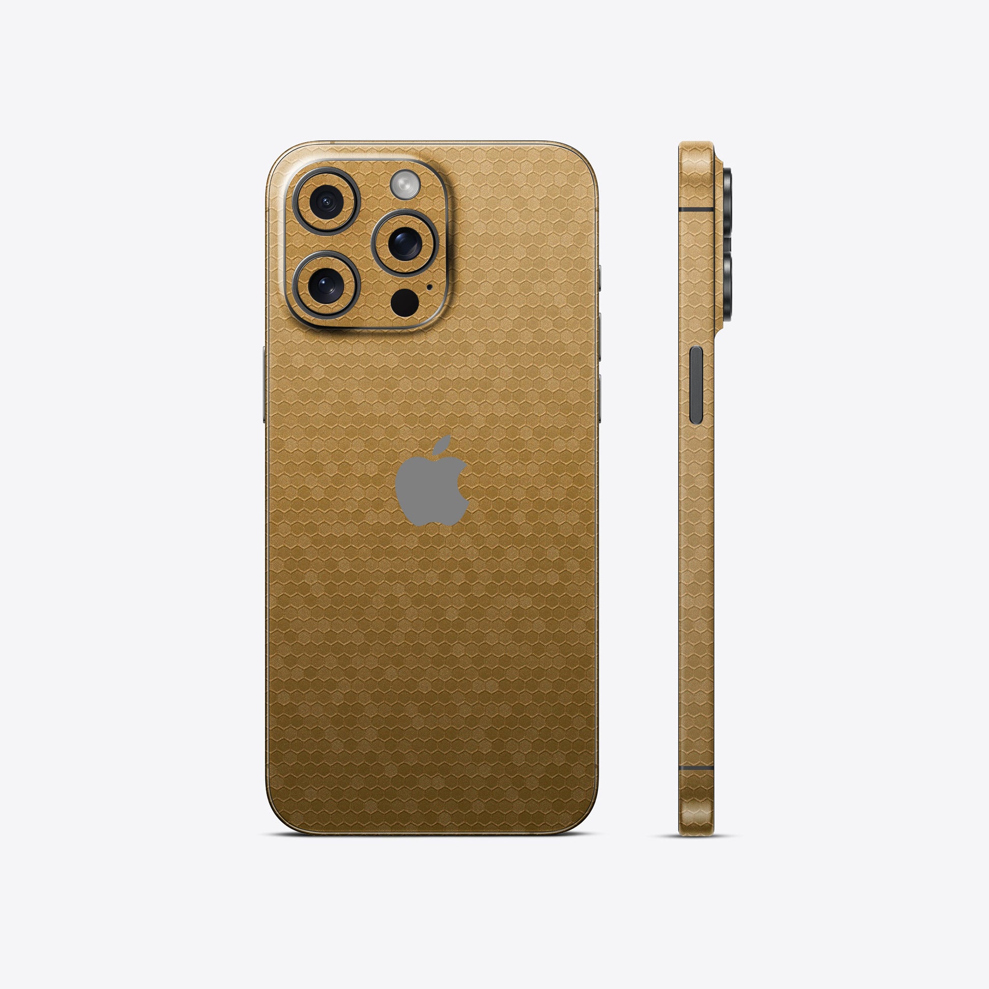 Premium Gold Honeycomb Texture Mobile Skin – Durable & Stylish Protection by Oracle