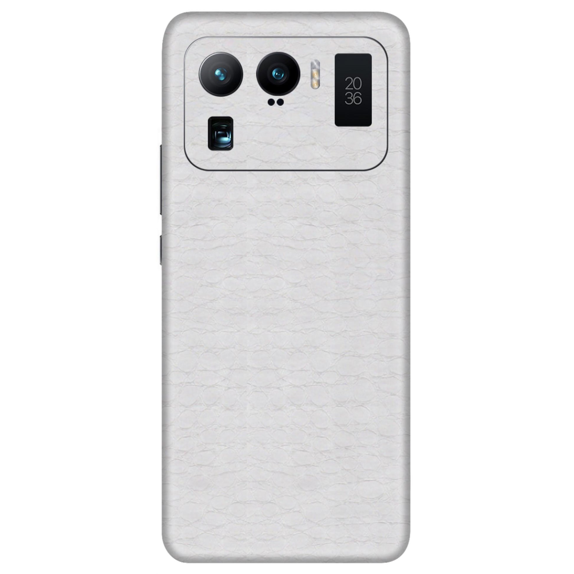 Crocodile Leather Silver Glossy Mobile Skin - Sleek & Luxurious Protection