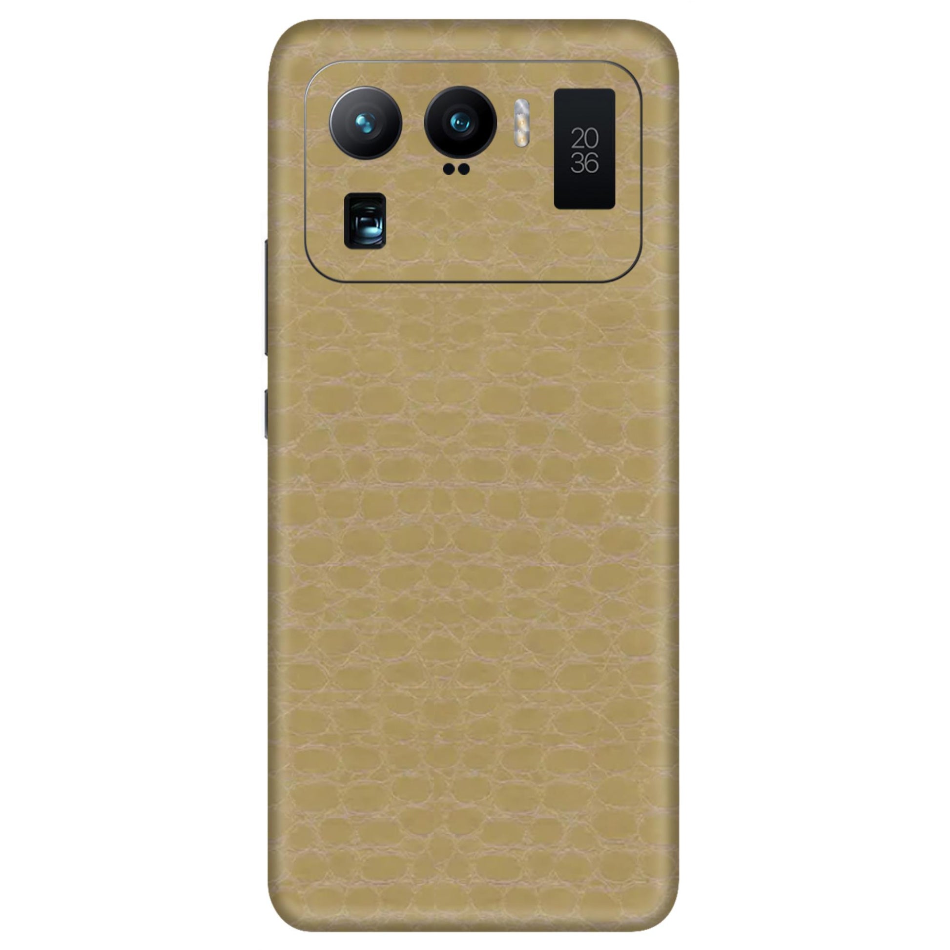 Crocodile Leather Gold Glossy Mobile Skin - Elegant & Durable Protection