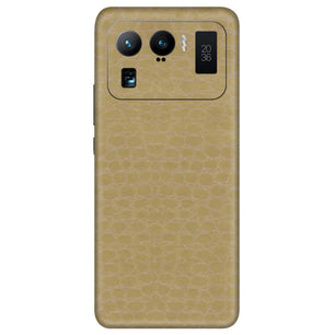 Crocodile Leather Gold Glossy Mobile Skin - Elegant & Durable Protection