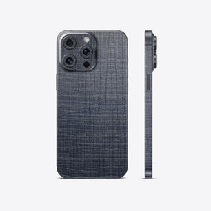 Blue Fabric Textured Mobile Skin - Stylish & Durable Fabric Feel