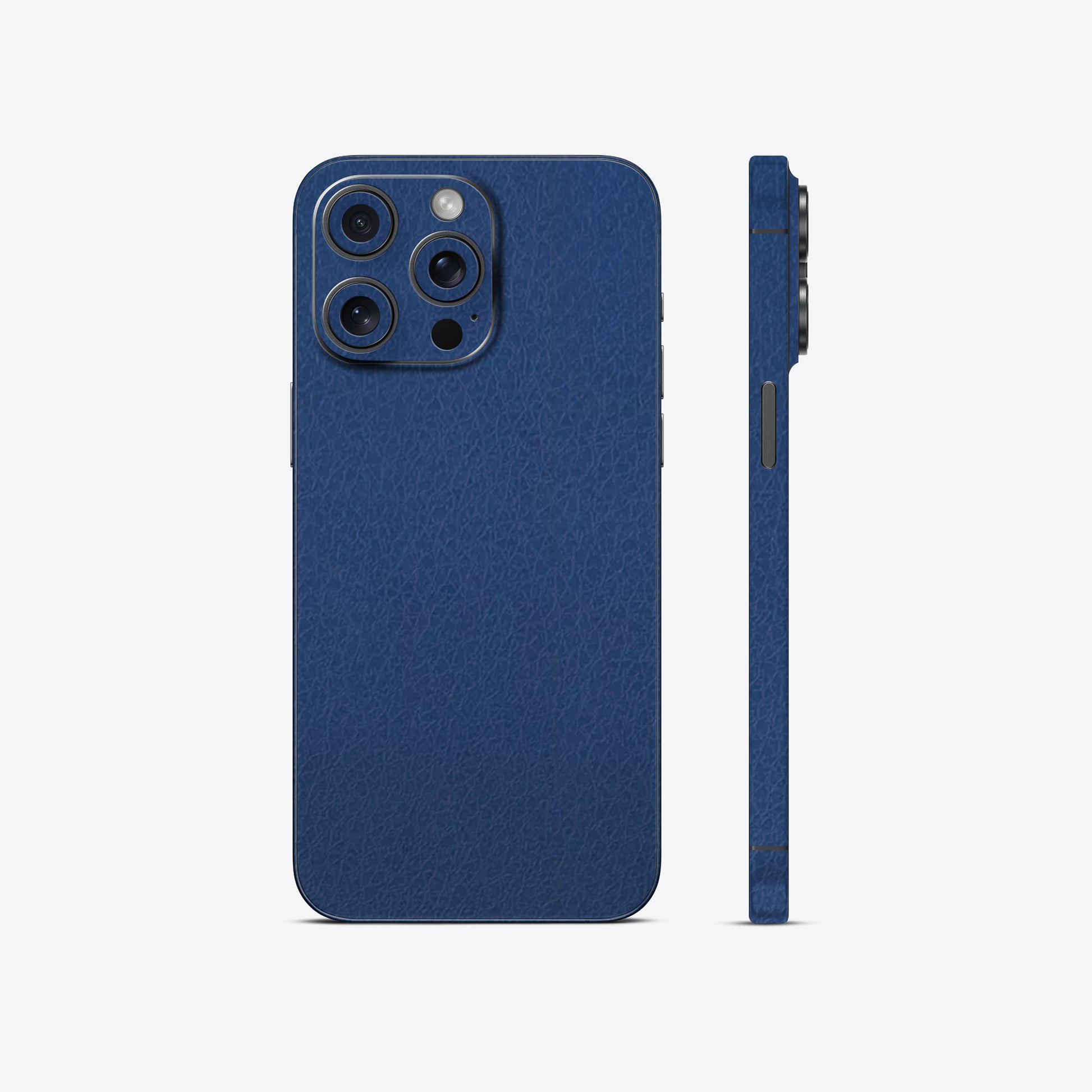 Blue Leather Textured Mobile Skin - Luxurious &amp; Durable Protection