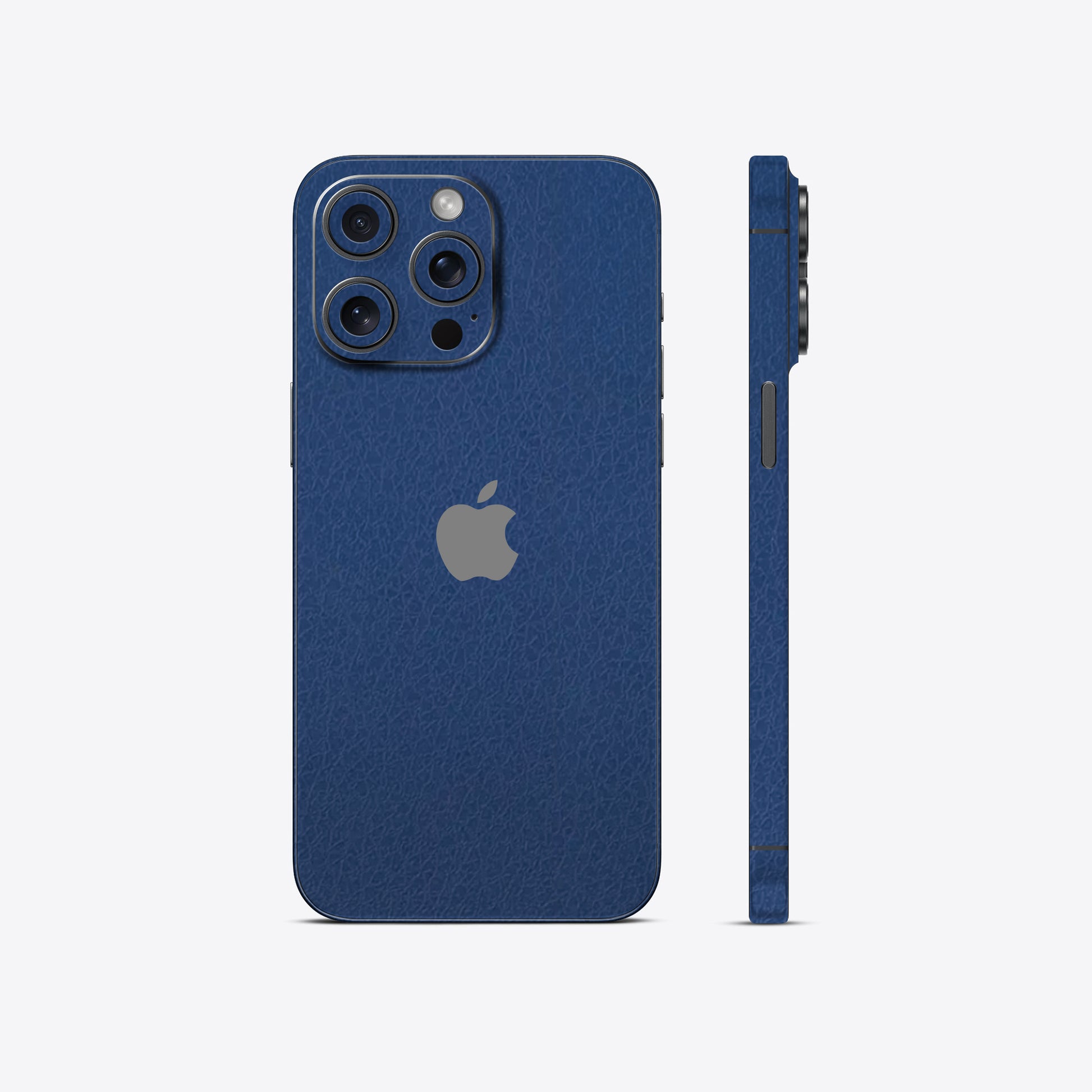 Blue Leather Textured Mobile Skin - Luxurious &amp; Durable Protection