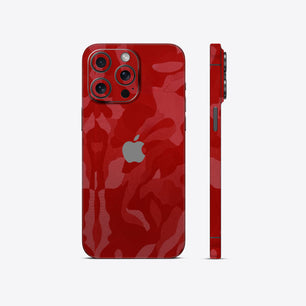 Red Camouflage Textured Mobile Skin - Bold & Rugged Protection