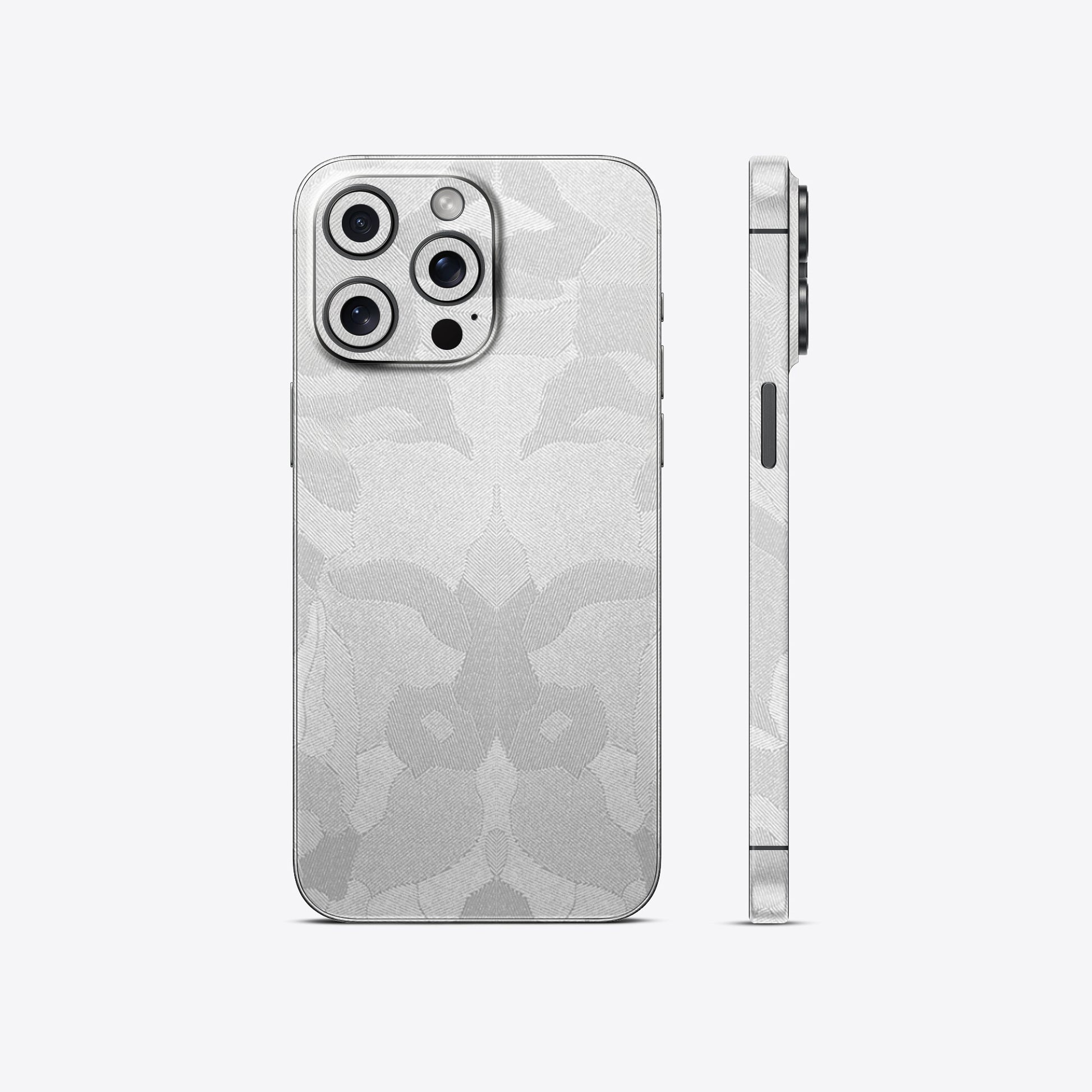 White Camouflage Textured Mobile Skin - Sleek &amp; Minimalist Protection