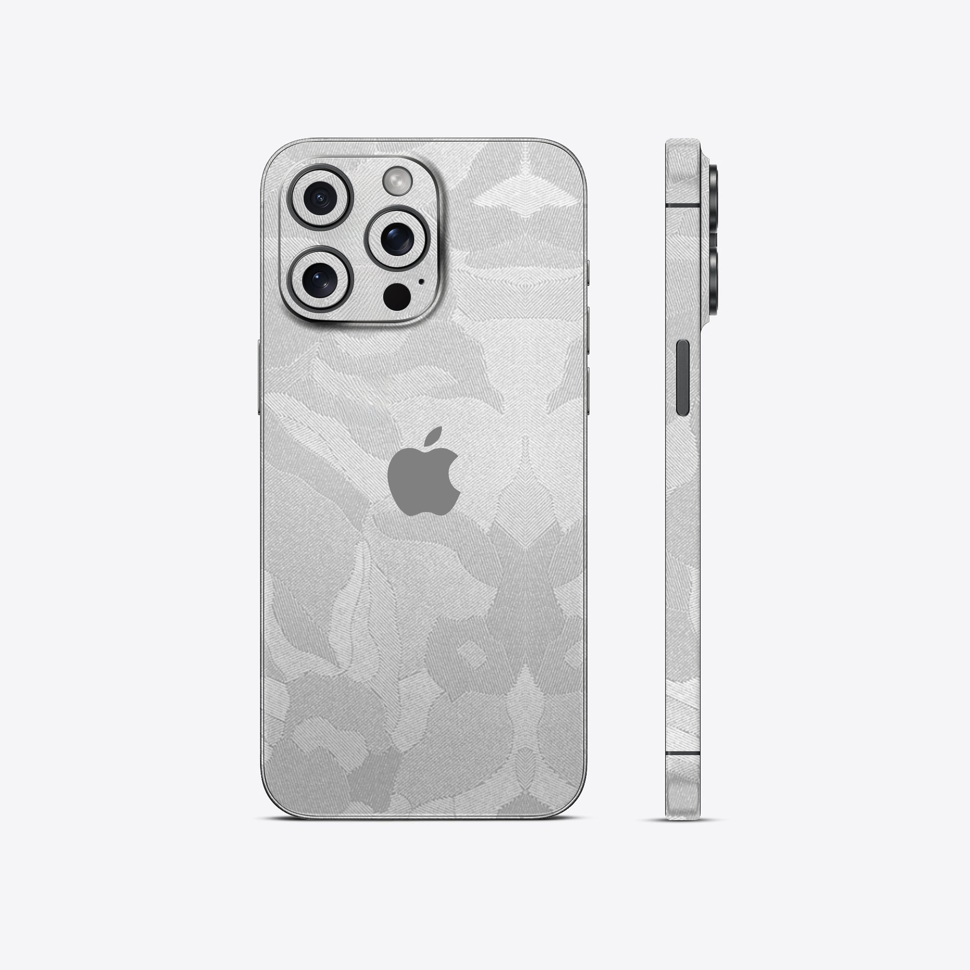 White Camouflage Textured Mobile Skin - Sleek &amp; Minimalist Protection