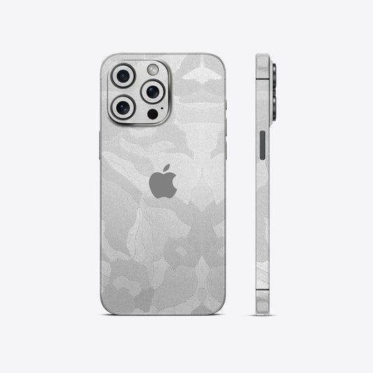 White Camouflage Textured Mobile Skin - Sleek &amp; Minimalist Protection