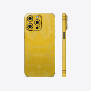 Yellow Camouflage Textured Mobile Skin - Vibrant & Durable Protection
