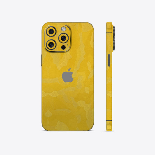 Yellow Camouflage Textured Mobile Skin - Vibrant &amp; Durable Protection