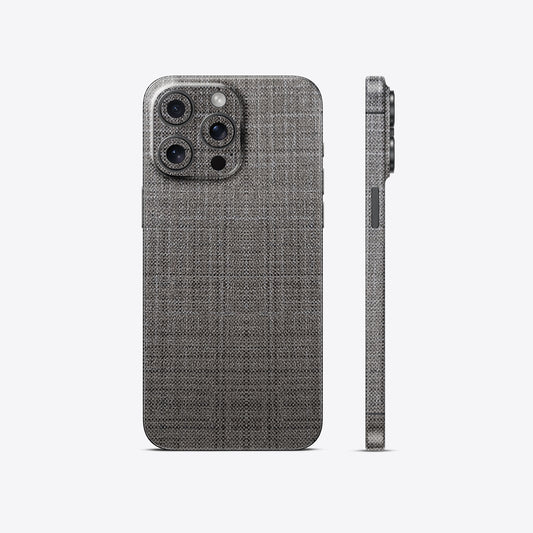 Fox Linen Dark Textured Mobile Skin - Stylish & Durable Protection