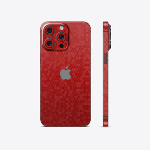 Honeycomb Red Textured Mobile Skin - Bold & Durable Protection