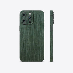 Linen Green Mobile Skin - Soft & Natural Fabric Texture