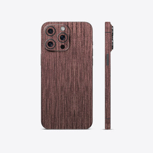 Linen Red Mobile Skin - Soft & Bold Fabric Texture