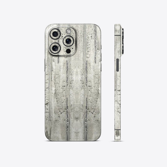 Silver Strip Concrete Marble Mobile Skin - Sleek & Industrial Design