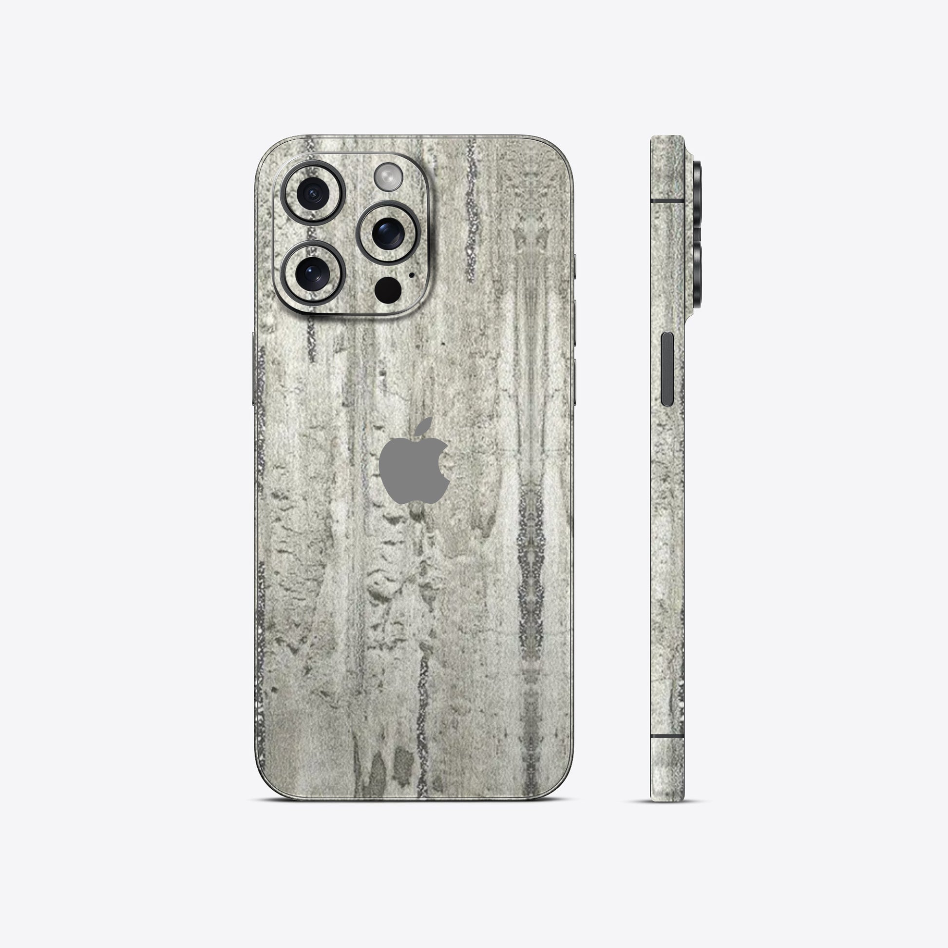 Silver Strip Concrete Marble Mobile Skin - Sleek & Industrial Design