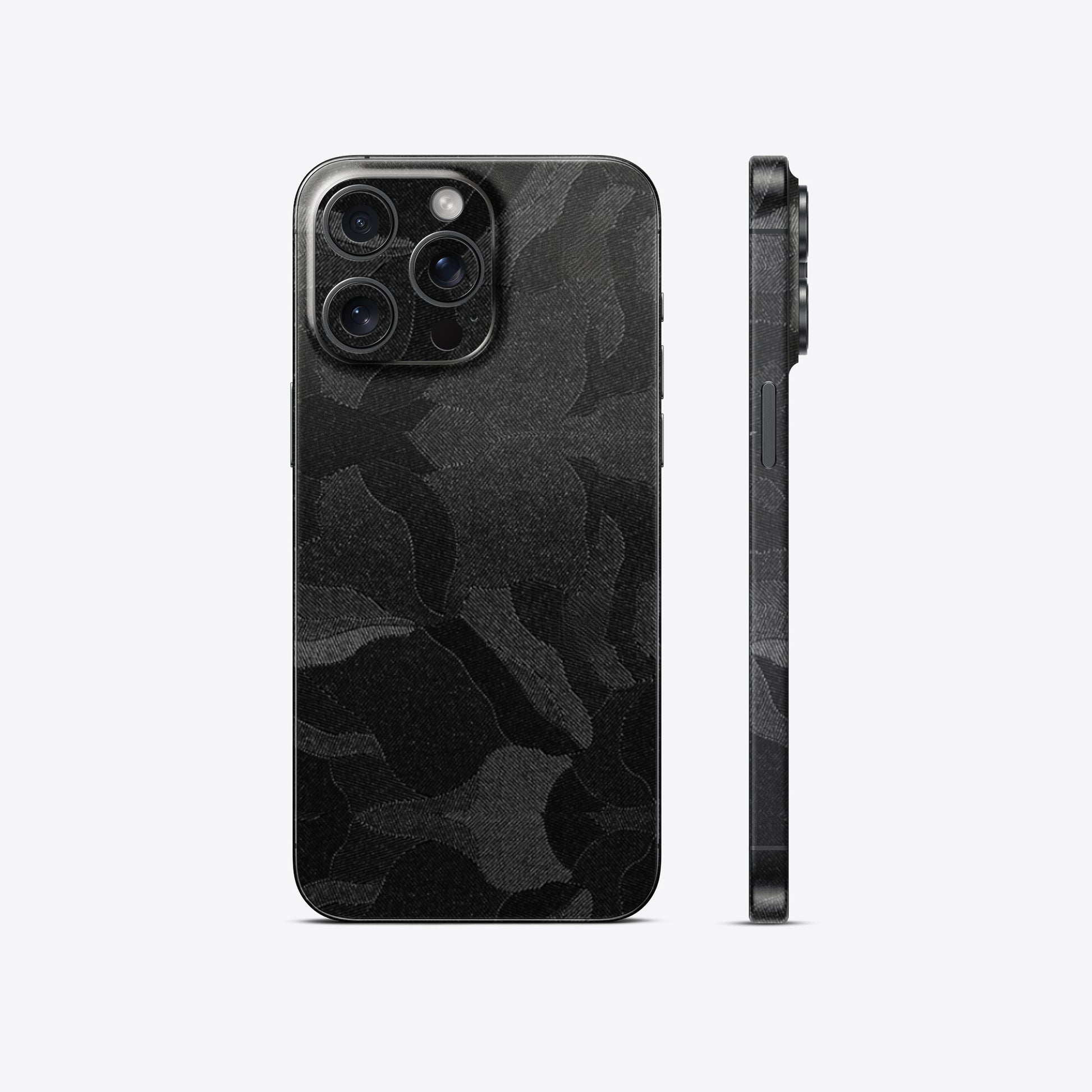 Black Camouflage Textured Mobile Skin - Bold &amp; Tactical Design