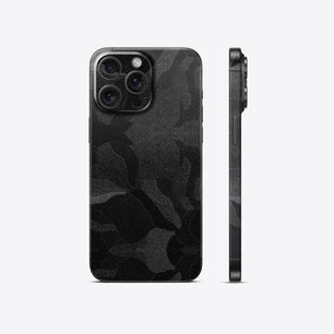 Black Camouflage Textured Mobile Skin - Bold & Tactical Design