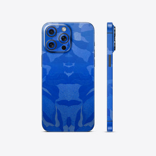 Blue Camouflage Textured Mobile Skin - Bold & Stylish Protection