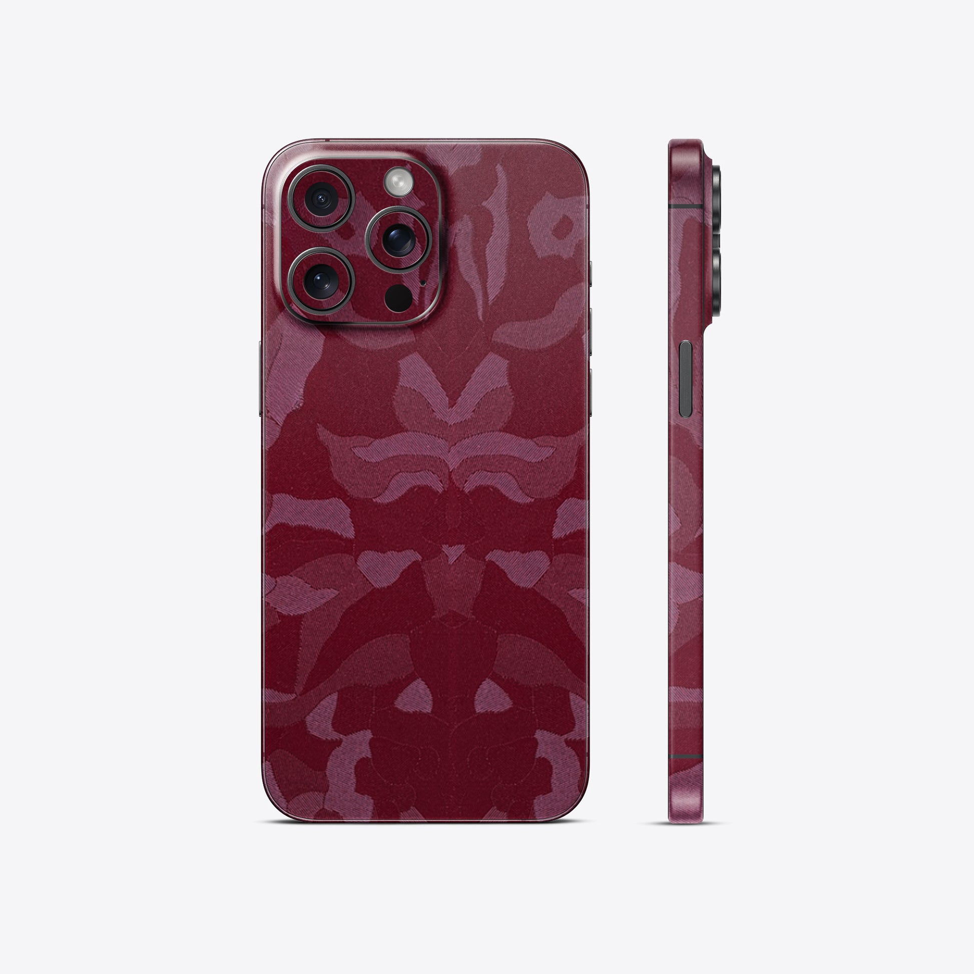 Maroon Camouflage Textured Mobile Skin - Bold &amp; Unique Protection