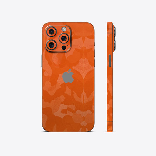 Orange Camouflage Textured Mobile Skin - Vibrant &amp; Rugged Protection