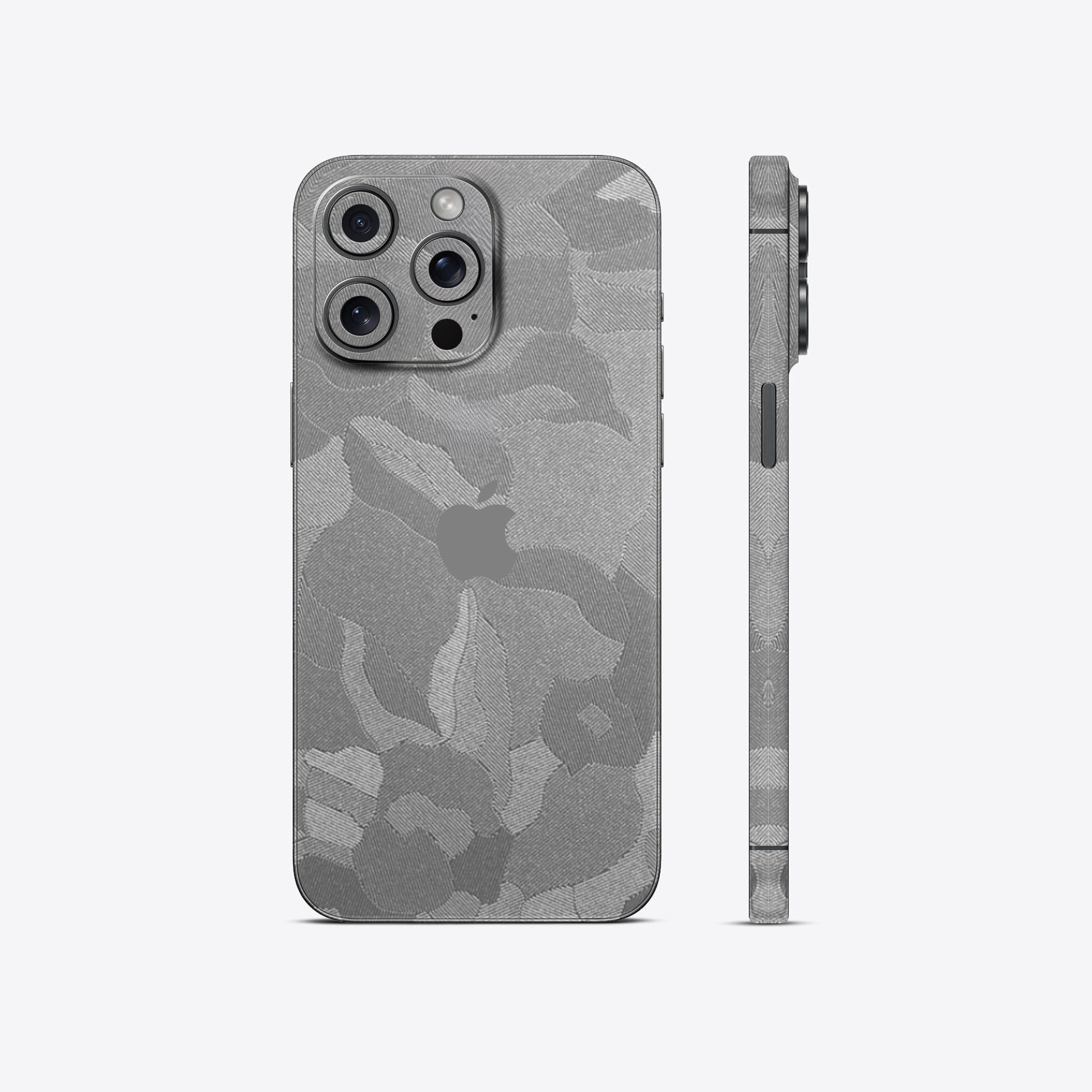 Silver Camouflage Textured Mobile Skin - Sleek & Modern Protection