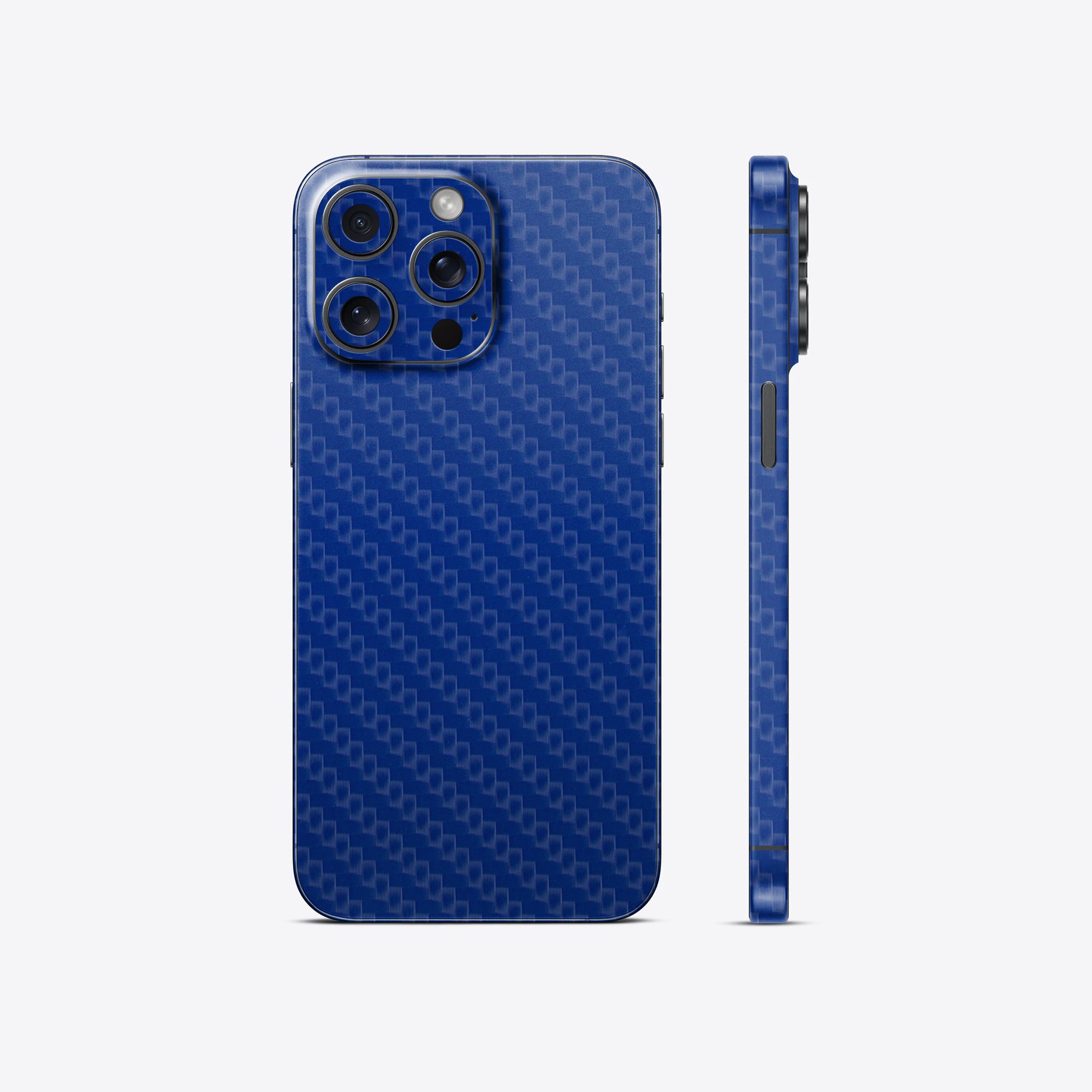 Blue Carbon Fiber Textured Mobile Skin - Sleek &amp; Durable Protection